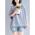 Mu o neck Batwing Sleeve chiffon For Women Outfits gray tops Summer