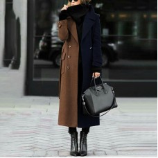 Two tone fashionable double-sided cashmere coat HF2809-03-03