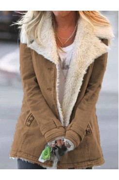 Casual and easy-going fleece extended jacket HF1902-03-01