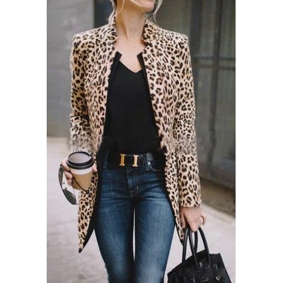 Luxurious high-end leopard print jacket HF1920-04-02