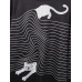 Women Striped Cartoon Cat Round Neck Casual Relaxed Fit Long Sleeve T  Shirt